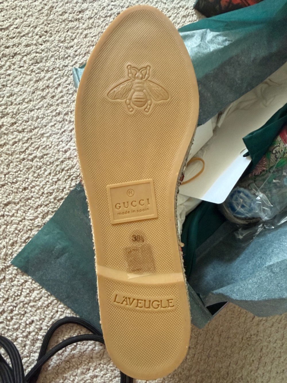 Gucci GG Supreme Flora Espadrilles Flats EU 38+ NWT Box - Picture 5 of 10